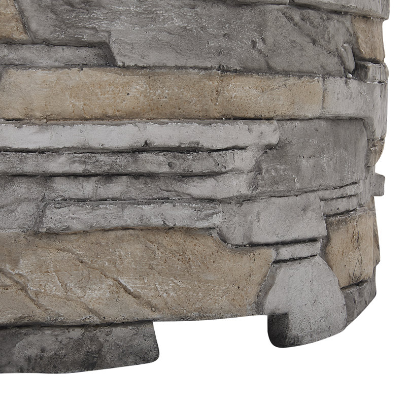 Round Concrete Wood Burning Smokeless Fire Pit