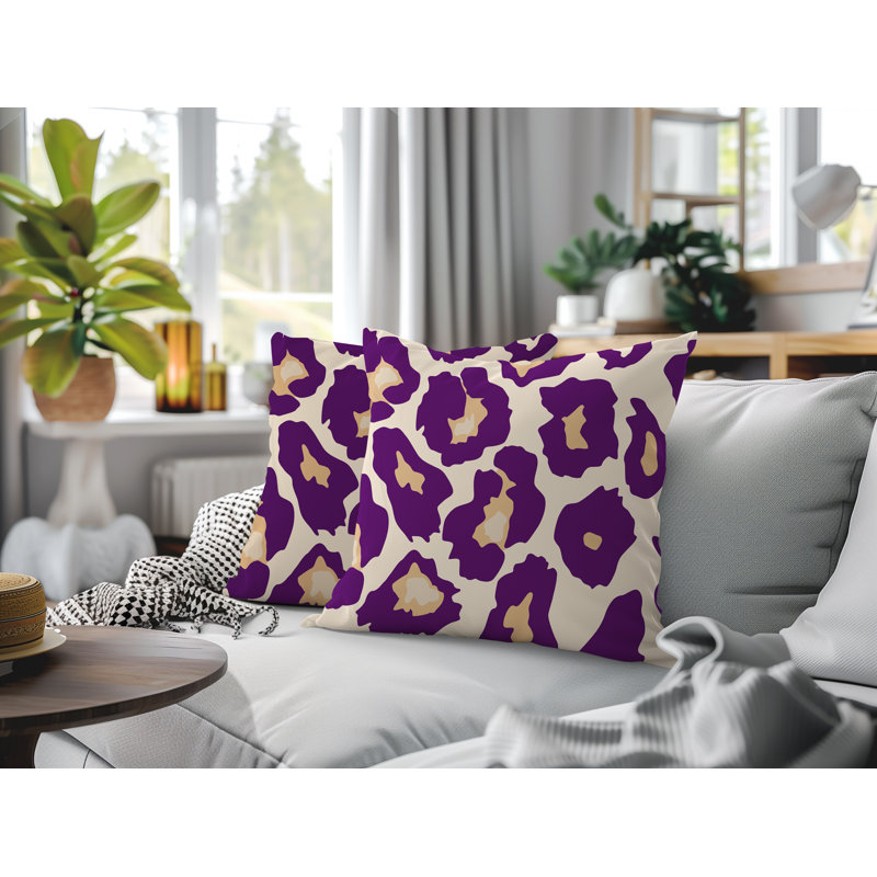 Oreiller réversible intérieur / extérieur Gelle, 16x16, Purple