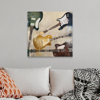 « guitares ii » par joseph cates, reproduction d’art sur toile