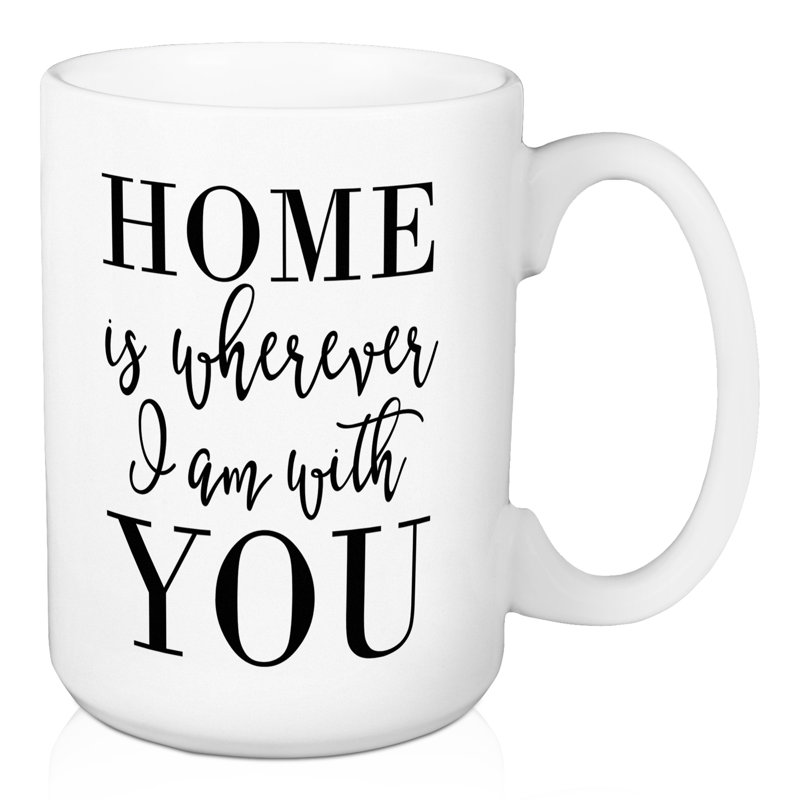 La maison se trouve où que vous soyez avec vous de votre tasse à café Bingham