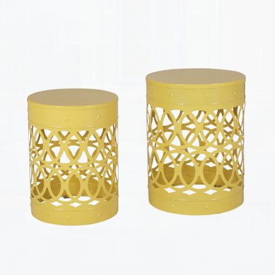 Outdoor Metal Side Table, Set Of 2
