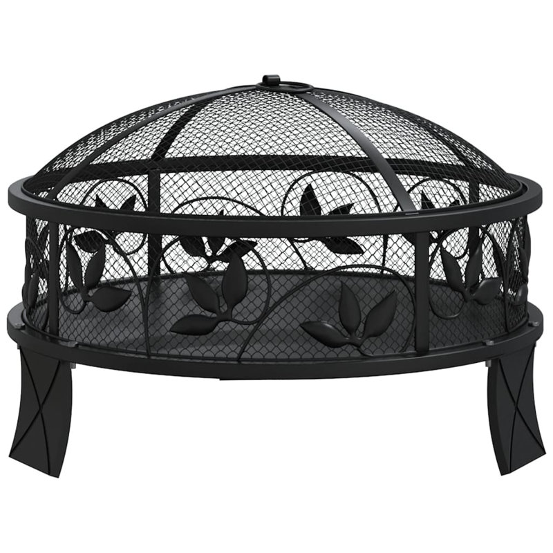 Lynda Fire Pit with Poker 50 cm XXL Steel