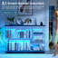 Display Sideboard with RGB Lights, Removable Glass Shelves and Lock-1393499010