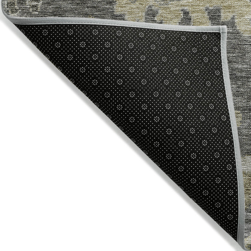 Tapis intérieur / extérieur gris Tirana , 10 pi x 14 pi