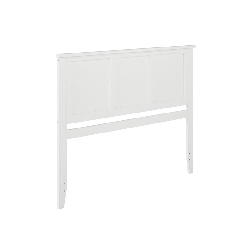 Tête de lit en bois massif Amear, Blanc, Grand