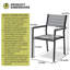 Ensemble de salle à manger pour l'extérieur 6 personnes L 82,48 po x L 40,55 po avec structure en aluminium, trou pour parasol et fauteuils-970336285-970336354