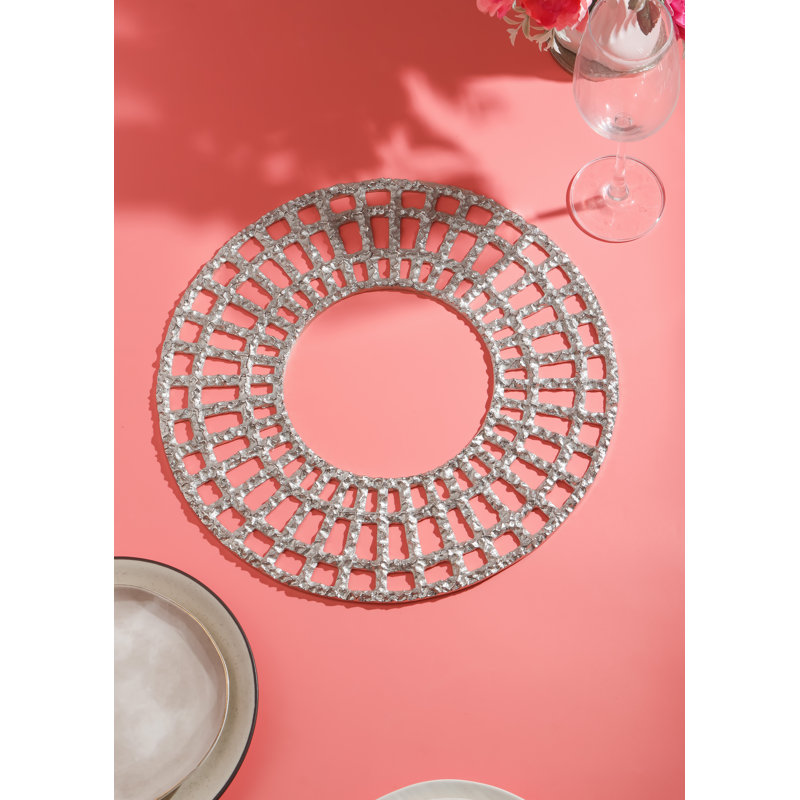 Plat de service Celestial Lattice Platinum, Argent argent