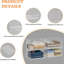 Rangement de placard empilable à 4 niveaux et paniers de rangement - Blanc - Système de tablettes pliables, Organisateur de tiroir à vêtements compact pour garde-robe (brevet en instance)