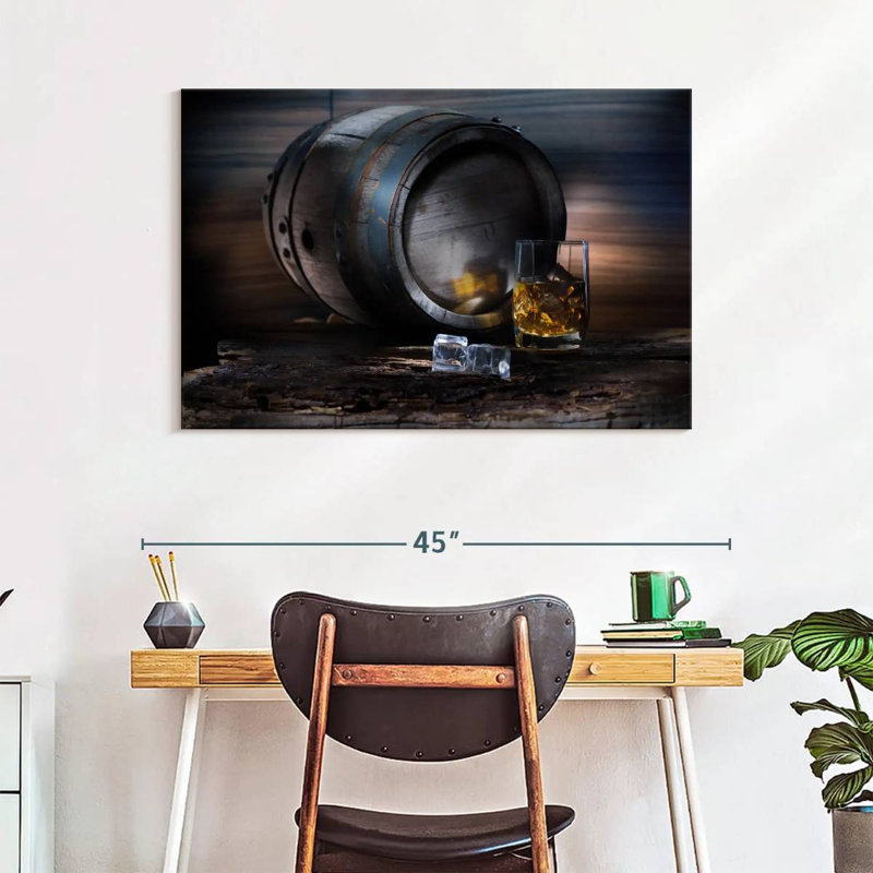 Whiskey Barrel Canvas Print, 26" H x 39" W x 1.25" D