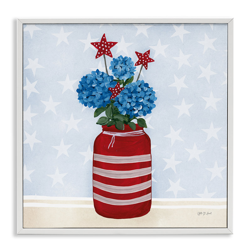  Bouquet d'étoiles d'été, estampe numérique par Yvette St. Amant, H 17 po x l 17 po, Giclée encadrée blanc bord de mer