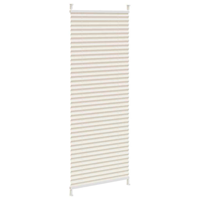 Room Darkening Pleated Blind, 60cm W x 100cm L, Cream