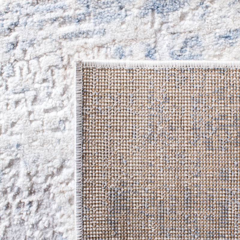 Tapis abstrait Grandview 700 Performance, Rectangle 5 pi 3 po x 7 pi 6 po, Light Blue/Ivory