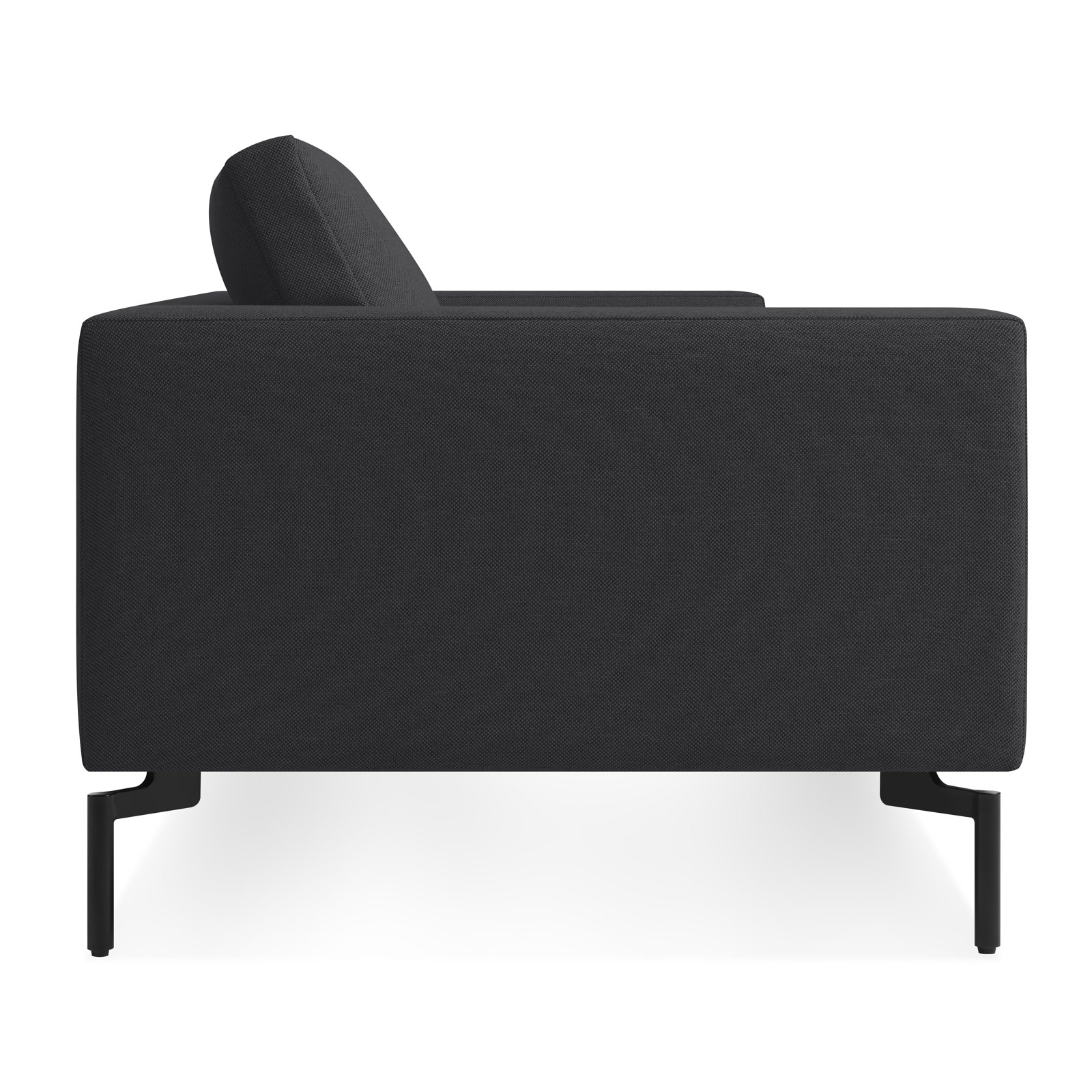 New Standard Upholstered Sofa, 32" H x 92" W x 35" D, Maharam Meld in Panda Polyester Blend, Black