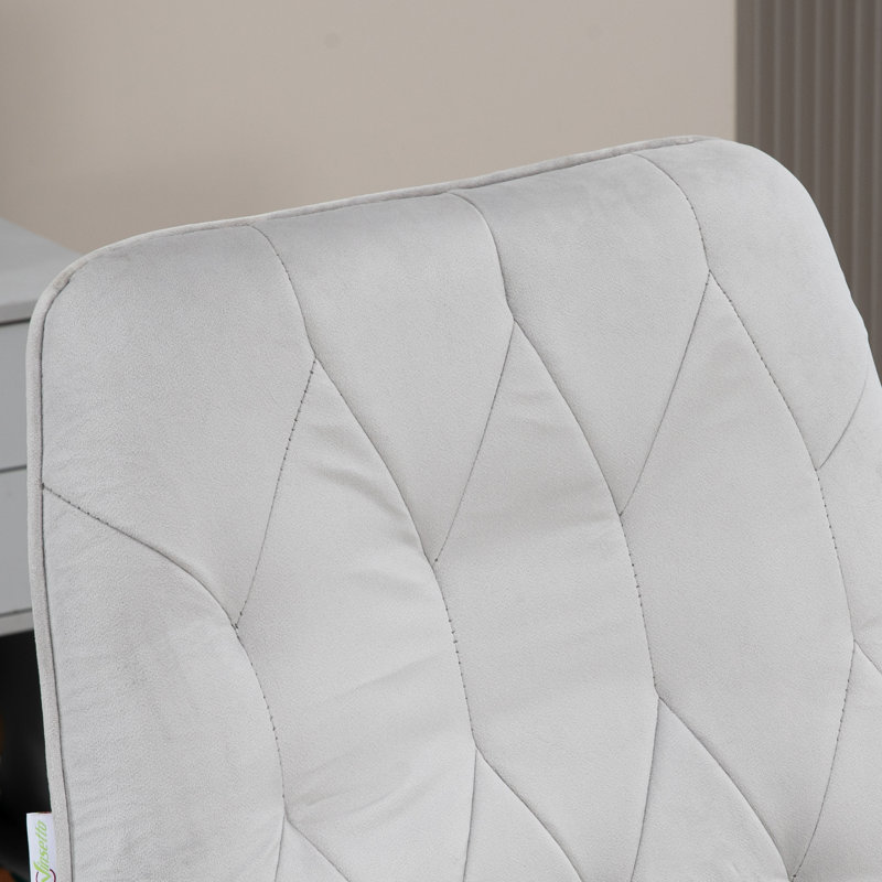 Velvet Desk Chair, Grey