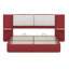 Lit plateforme tapissier avec panneau, coins arrondis doux anti-collision-120877471-120877470