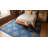 Skyee Blue Flatweave Wool Contemporary Modern Area Rug-1134992565