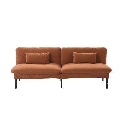 Futon Convertible Sofa Bed with Metal Legs