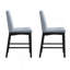 Tabouret gris à hauteur de rassemblement, ensemble de 2