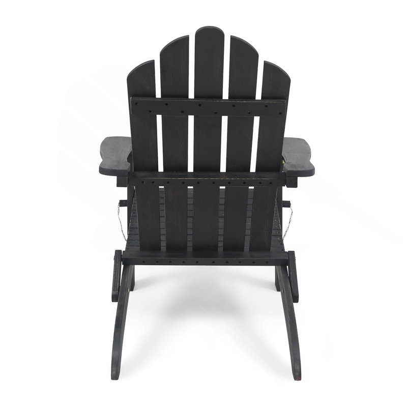 Chaise Adirondack pliable Hollywood, Gris foncé