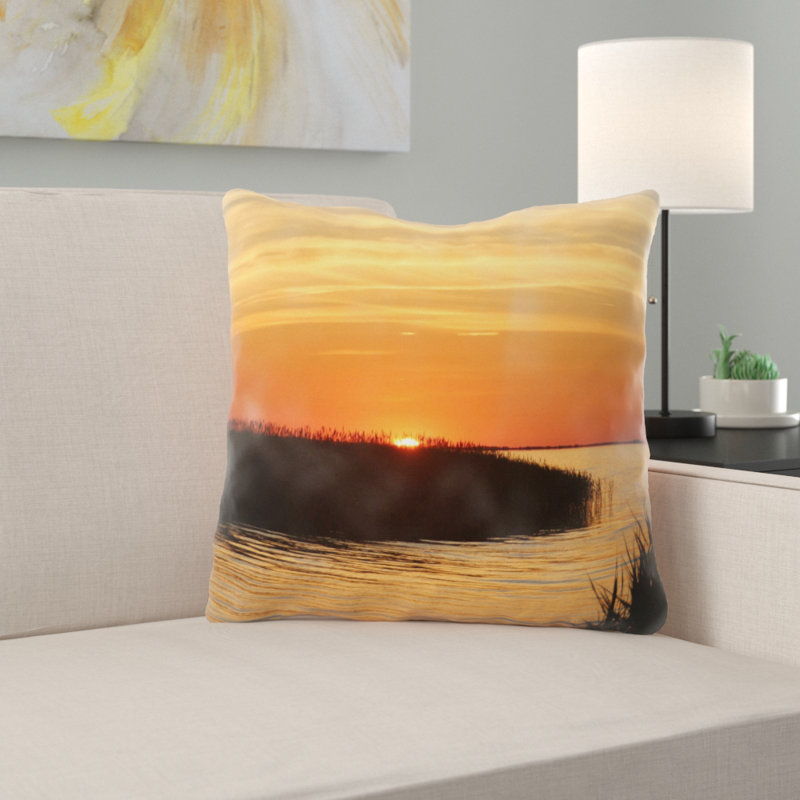 Coussin coucher de soleil Justina, Synthétique, Intérieur