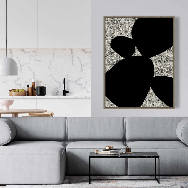 Toile blanche à motif de couvre-lit | Art mural Home Decor