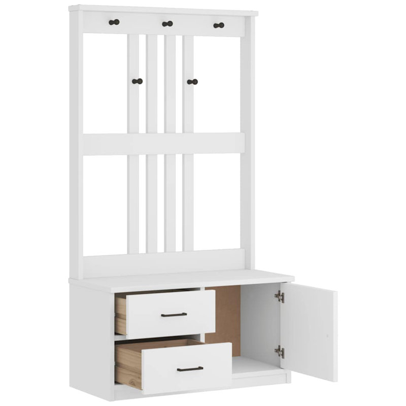 Chandlar Hall Tree 87cm Wide, White