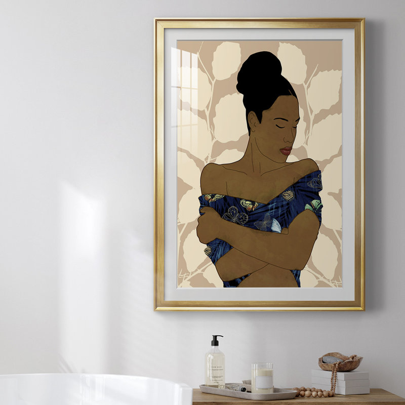 «Ethnic Beauty II» par - Impression sur, Cadre doré, H 42,5 po x l 30,5 po x P 1 po