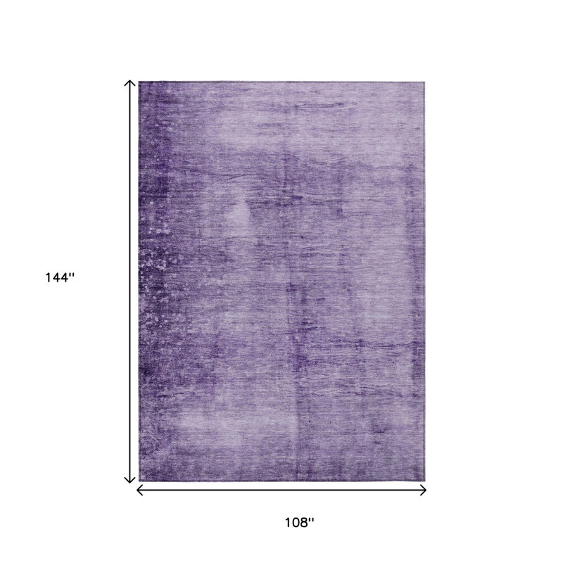 Tapis intérieur lavable abstrait mauve et ivoire 9 pi x 12 pi