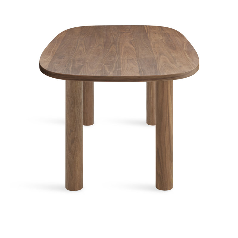 Good Times Oval Solid Oak Dining Table, Walnut, 38" W x 82" L