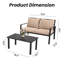 2 Seater Outdoor Sofa with Coffee Table-1611614226