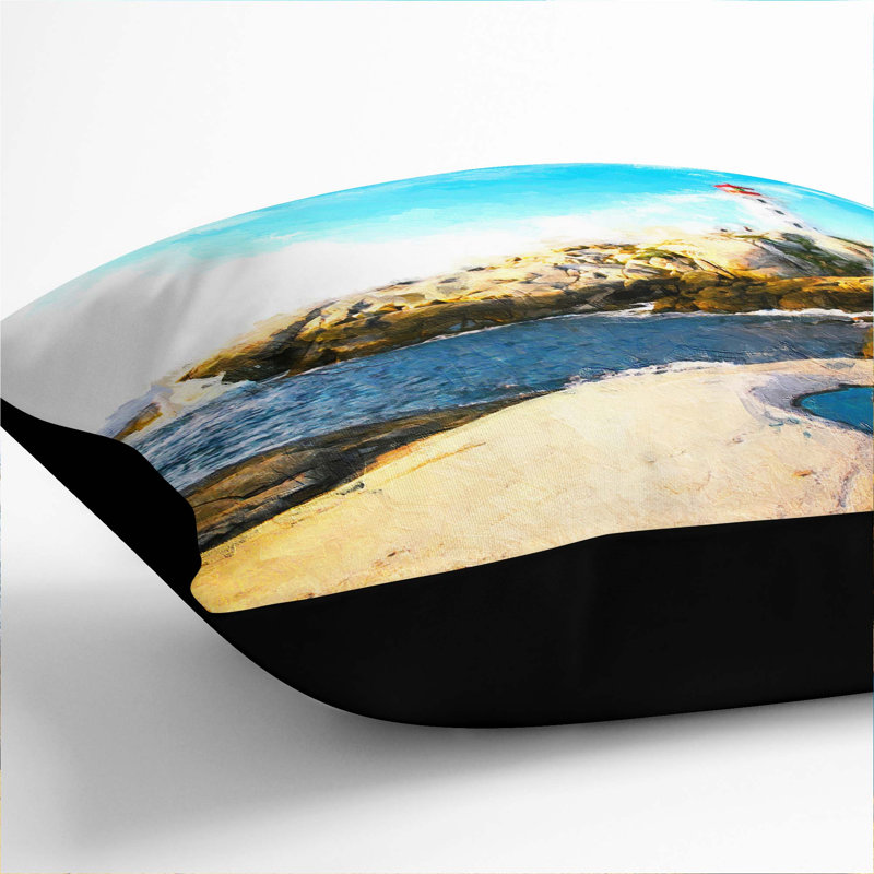 Square Throw Cushion, 55cm H x 55cm W x 20cm D, Black