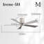 60" Irene 5-Blade Hugger Ceiling Fan with Wall Remote-1087667387-1087667386-1087667333