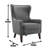 Ashbaugh Velvet Wingback Chair-1802971471