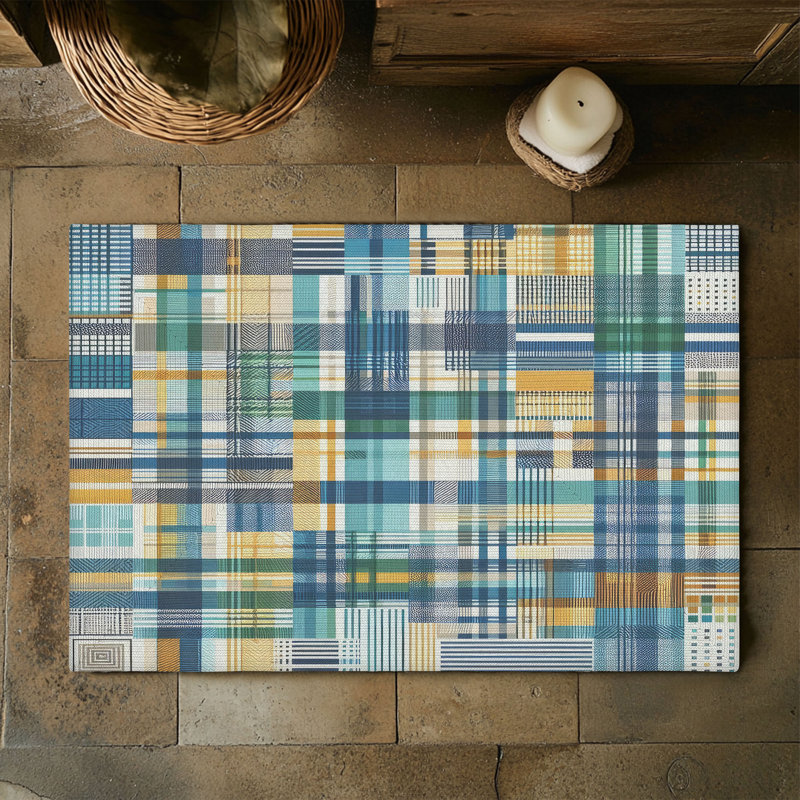 Tapis tressé à carreaux Classic, Rectangulaire 3 pi x 5 pi