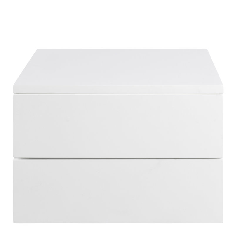 Saedie 37cm W Solid + Manufactured Wood Bedside Table, White