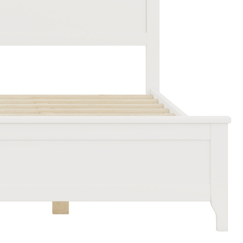 Lit plateforme avec design moderne, Blanc