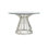 Ariana Riviera Stainless Dining Table with Glass Top