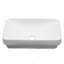 Lavabo de salle de bain semi-encastré en céramique blanc 19 po x 12 po - Conception de comptoir