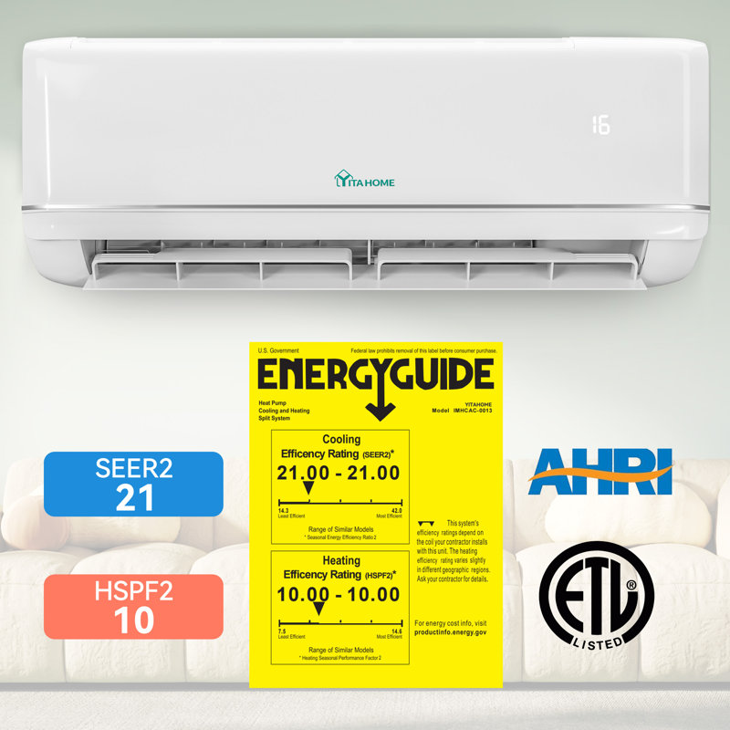 Mini climatiseur à deux blocs sans conduit Balconera 24 000 BTU pour 1500 pieds carrés avec télécommande et contrôle intelligent - 220 V
