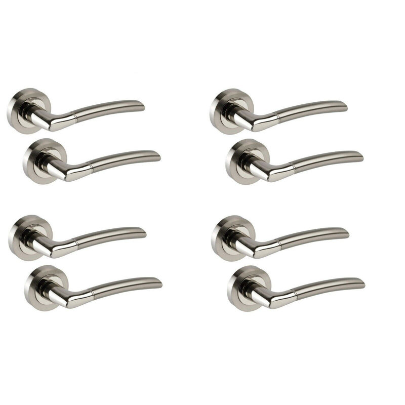 4 Pairs Indiana Design Classic Door Handles, Classic with Spindle and Fixings, Does Not Apply, Not Lockable