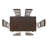 Langston Modern Transitional 7 Piece Dining Set - Dark Brown-1746908715-1746908716