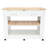Kitchen Island with Drawer Shelves and Casters-458546702-423032431