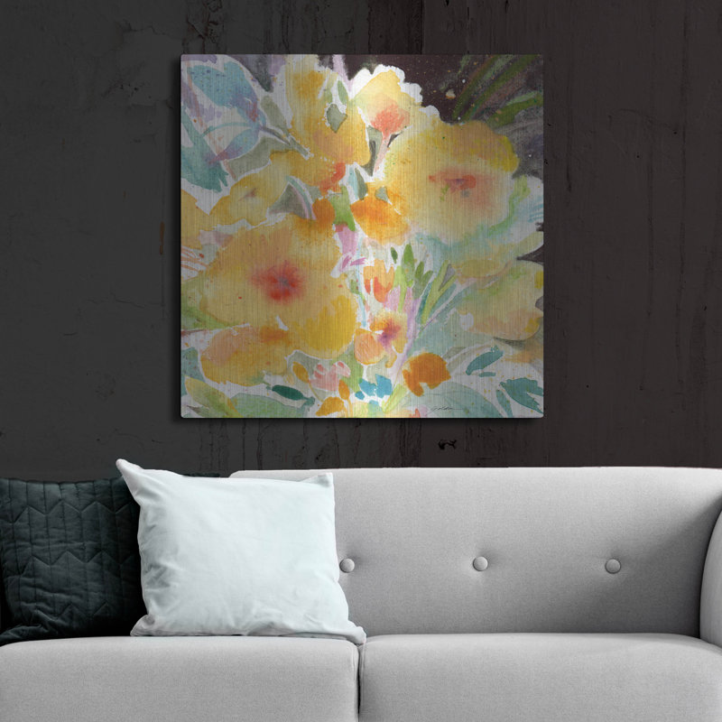 "Bouquet jaune" par Sheila Golden, H 36 po x l 36 po