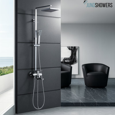 Juno Odele Wall-Mounted Shower Set with Handheld Shower and Thermostatic Mixer