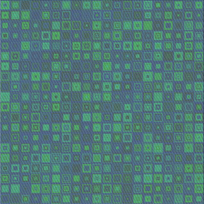 Tapis vert/rose à motifs