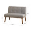 Causeuse sans accoudoirs 40,5 po Ebbe-406056523