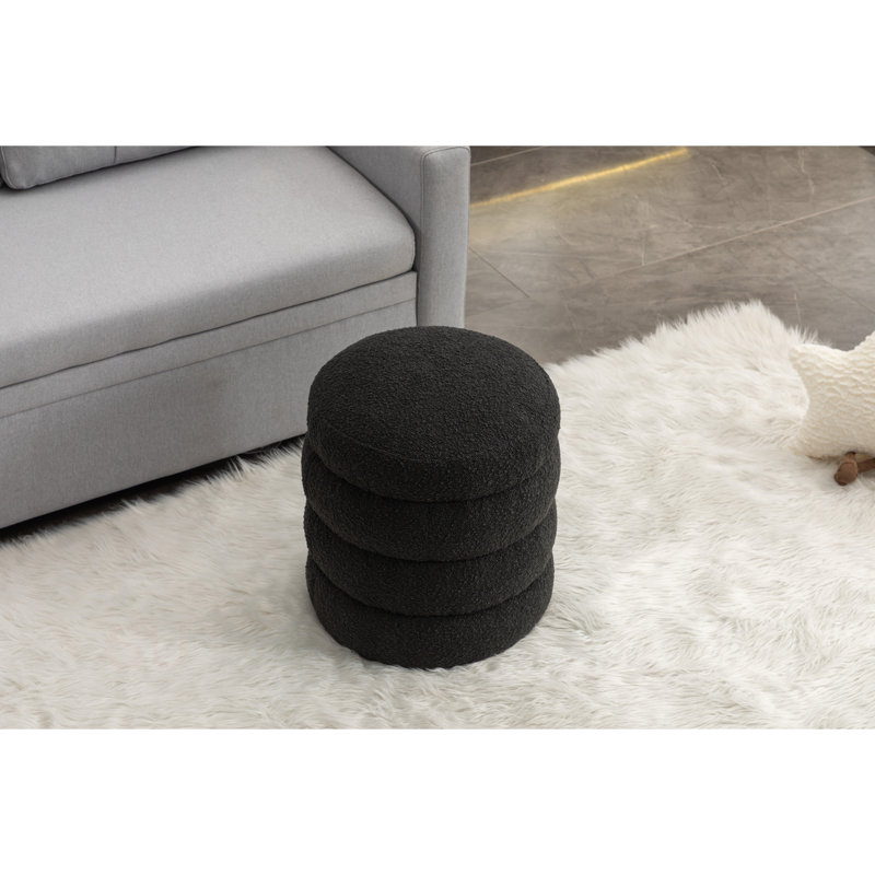 006-Soft Repose-pieds rond avec repose-pieds