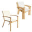 Ensemble de 4 chaises de patio empilables avec accoudoirs