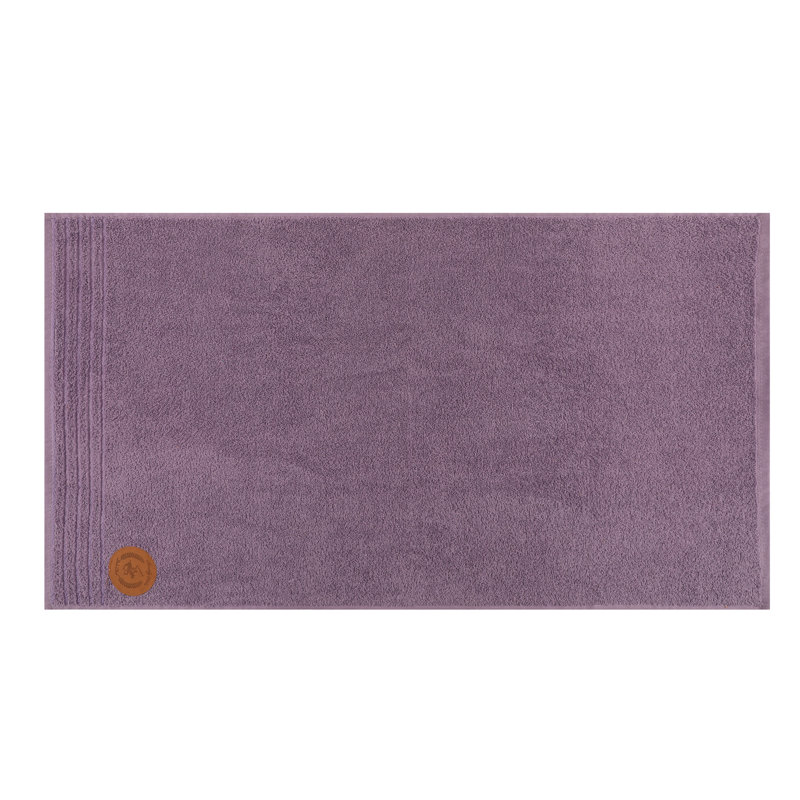 2 Piece 100% Cotton Hand Towel Set, Gray/Purple
