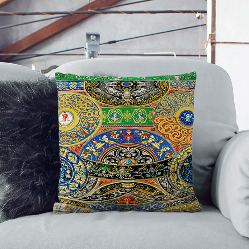 Square Throw Cushion, 40cm H x 40cm W x 15cm D